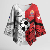 New Caledonia-Tahiti Football Custom Kimono Sleeve Blouse Together Go Champions LT9 Female Art - Polynesian Pride
