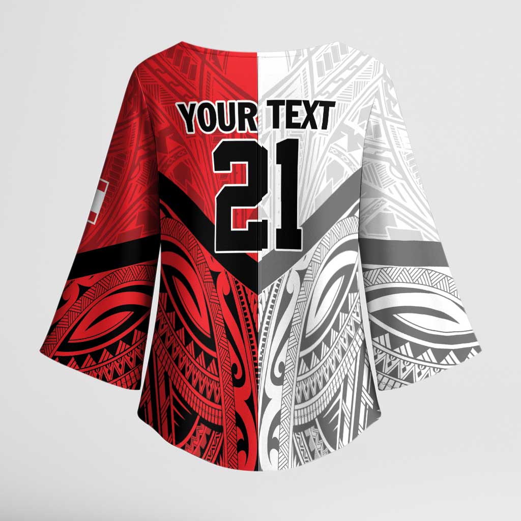 New Caledonia-Tahiti Football Custom Kimono Sleeve Blouse Together Go Champions LT9 - Polynesian Pride