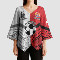 New Caledonia-Tahiti Football Custom Kimono Sleeve Blouse Together Go Champions LT9 - Polynesian Pride