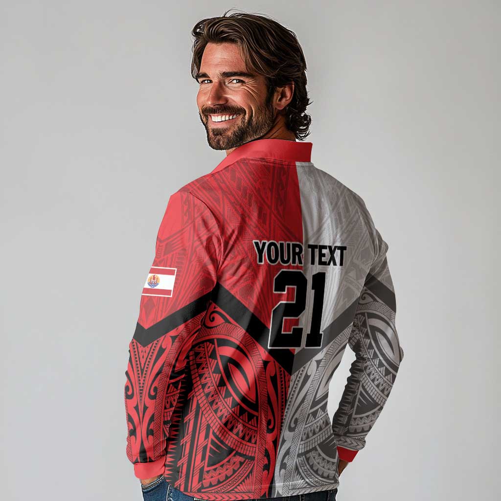 New Caledonia-Tahiti Football Custom Long Sleeve Polo Shirt Together Go Champions LT9 - Polynesian Pride