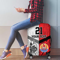New Caledonia-Tahiti Football Custom Luggage Cover Together Go Champions LT9 - Polynesian Pride