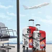 New Caledonia-Tahiti Football Custom Luggage Cover Together Go Champions LT9 - Polynesian Pride