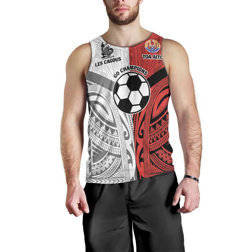 New Caledonia-Tahiti Football Custom Men Tank Top Together Go Champions LT9 - Polynesian Pride