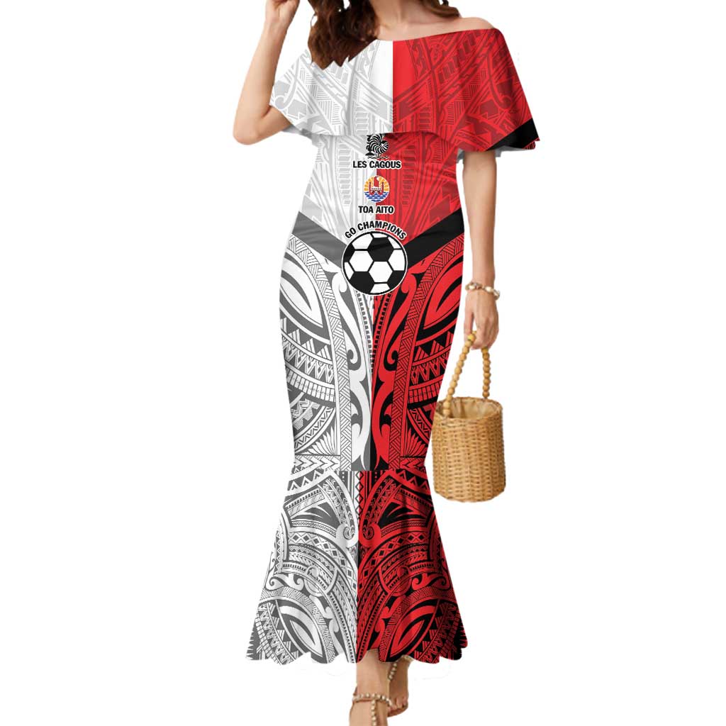 New Caledonia-Tahiti Football Custom Mermaid Dress Together Go Champions LT9 Women Art - Polynesian Pride