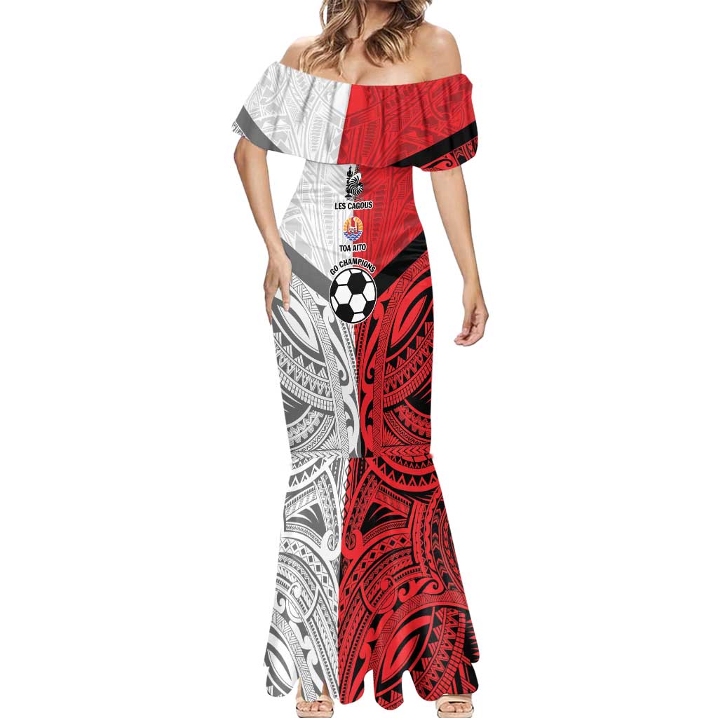 New Caledonia-Tahiti Football Custom Mermaid Dress Together Go Champions LT9 - Polynesian Pride