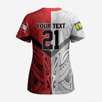 New Caledonia-Tahiti Football Custom Scrub Top Together Go Champions LT9 - Polynesian Pride