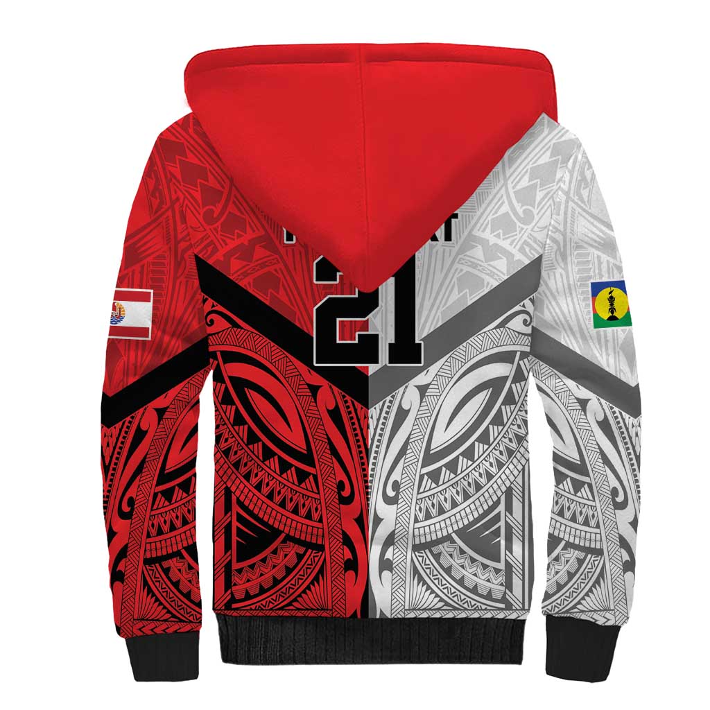 New Caledonia-Tahiti Football Custom Sherpa Hoodie Together Go Champions LT9 - Polynesian Pride