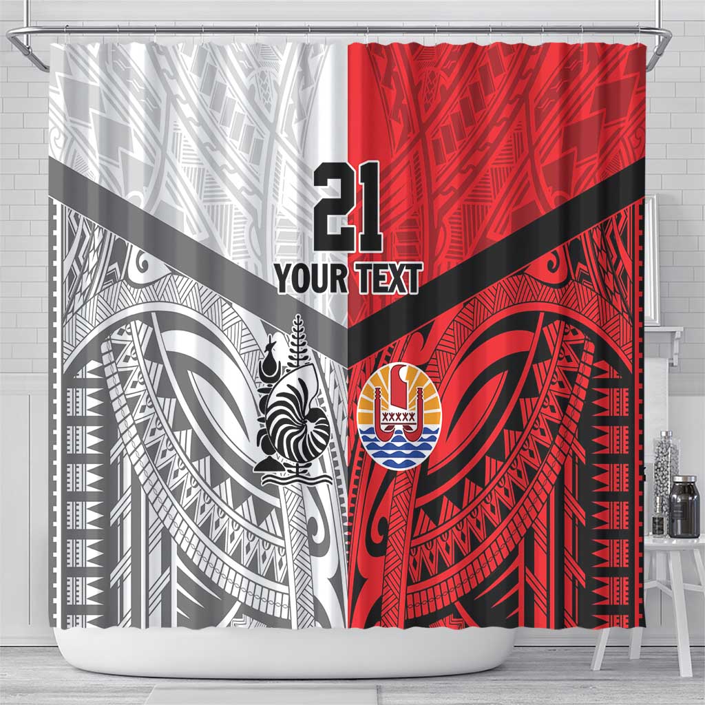 New Caledonia-Tahiti Football Custom Shower Curtain Together Go Champions LT9 - Polynesian Pride