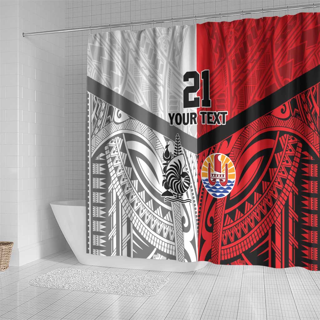 New Caledonia-Tahiti Football Custom Shower Curtain Together Go Champions LT9 - Polynesian Pride