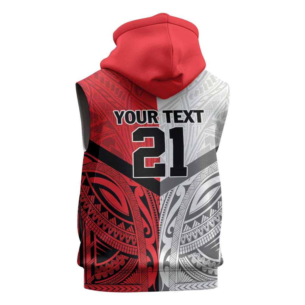 New Caledonia-Tahiti Football Custom Sleeveless Zip Hoodie Together Go Champions LT9 - Polynesian Pride