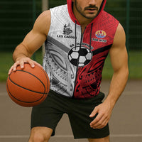 New Caledonia-Tahiti Football Custom Sleeveless Zip Hoodie Together Go Champions LT9 - Polynesian Pride