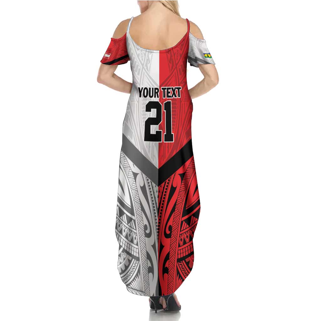 New Caledonia-Tahiti Football Custom Summer Maxi Dress Together Go Champions LT9 - Polynesian Pride