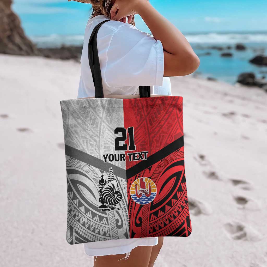 New Caledonia-Tahiti Football Custom Tote Bag Together Go Champions LT9 - Polynesian Pride