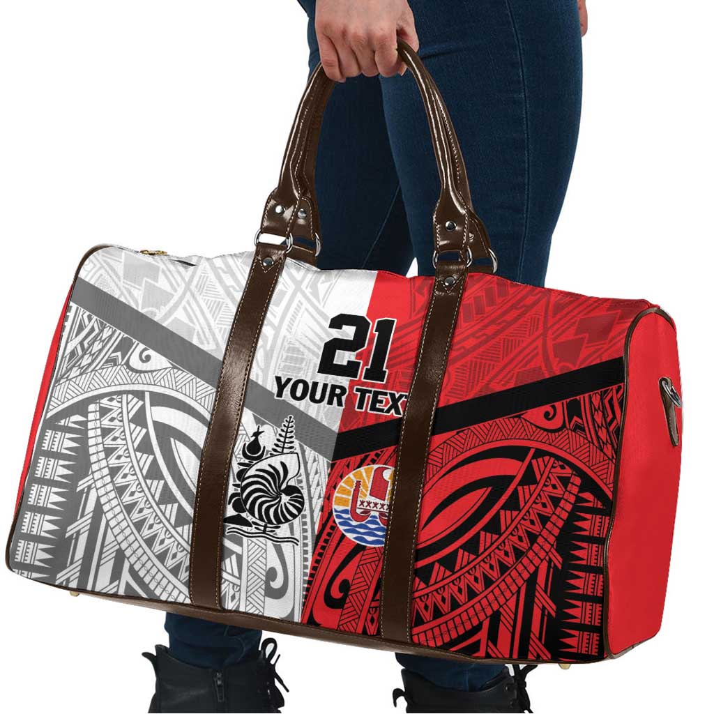 New Caledonia-Tahiti Football Custom Travel Bag Together Go Champions LT9 - Polynesian Pride