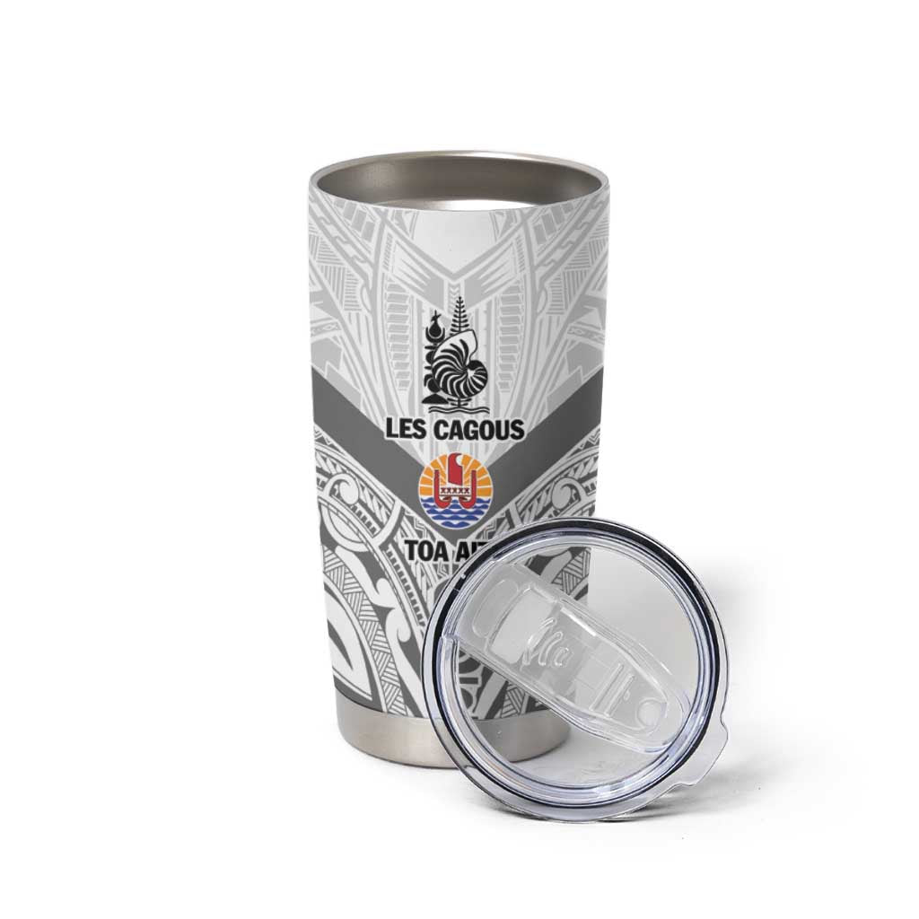 New Caledonia-Tahiti Football Custom Tumbler Cup Together Go Champions LT9 - Polynesian Pride