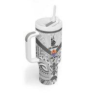 New Caledonia-Tahiti Football Custom Tumbler With Handle Together Go Champions LT9 - Polynesian Pride
