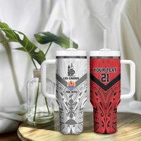 New Caledonia-Tahiti Football Custom Tumbler With Handle Together Go Champions LT9 - Polynesian Pride