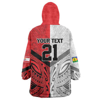 New Caledonia-Tahiti Football Custom Wearable Blanket Hoodie Together Go Champions LT9 - Polynesian Pride