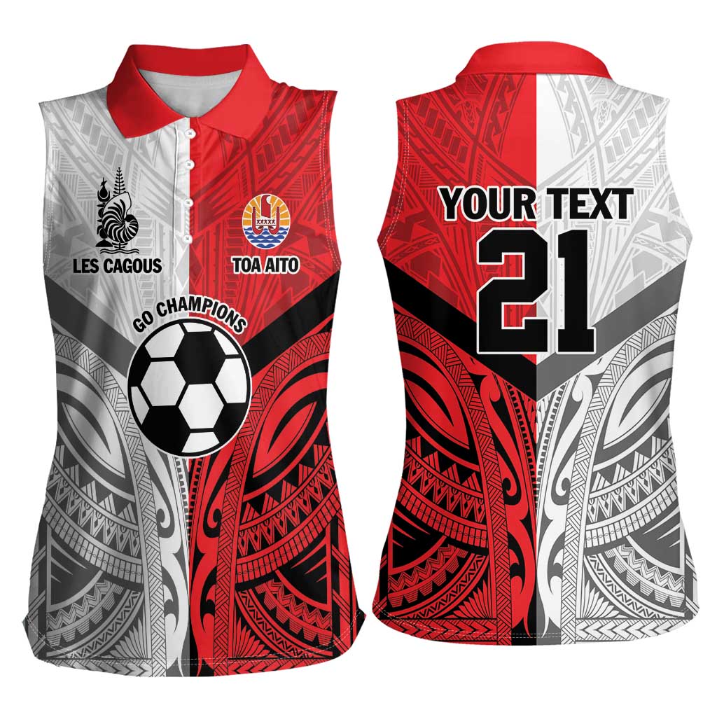 New Caledonia-Tahiti Football Custom Women Sleeveless Polo Shirt Together Go Champions LT9 - Polynesian Pride