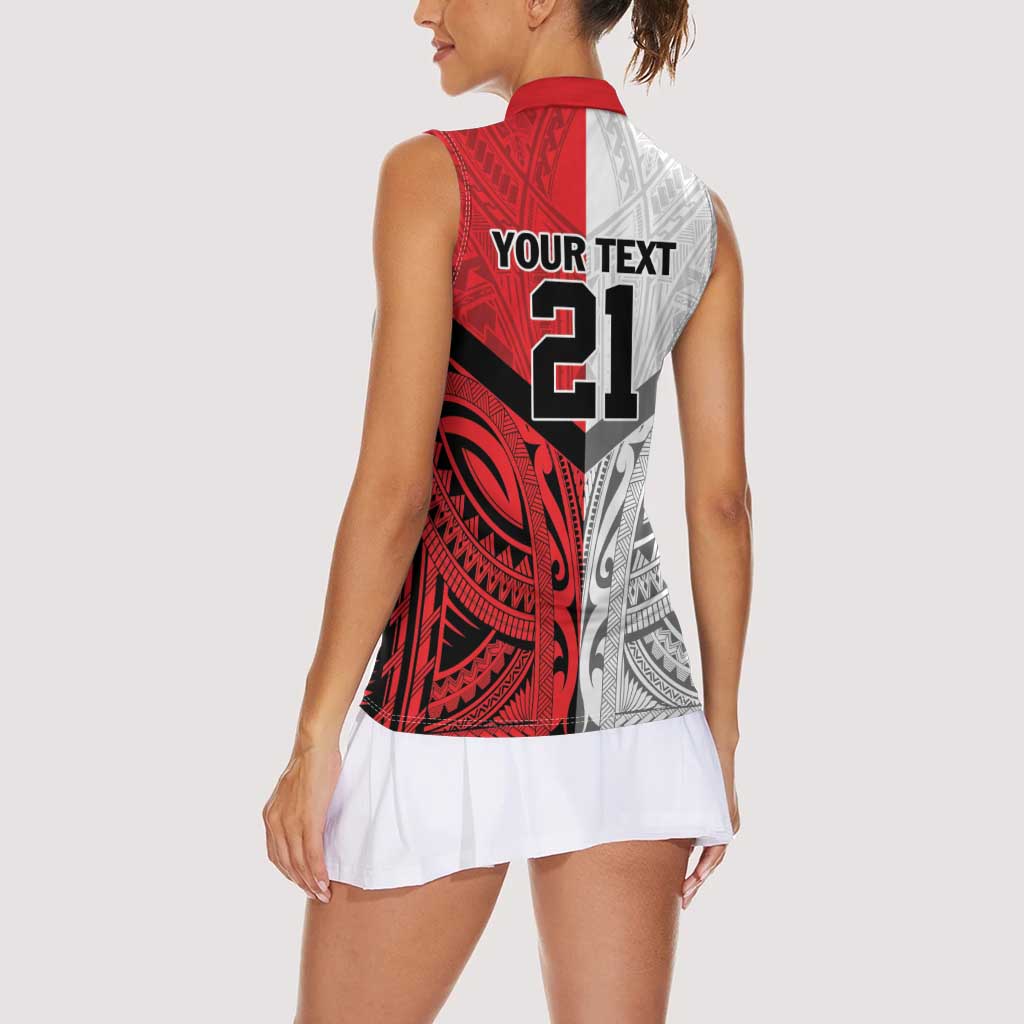 New Caledonia-Tahiti Football Custom Women Sleeveless Polo Shirt Together Go Champions LT9 - Polynesian Pride