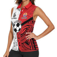 New Caledonia-Tahiti Football Custom Women Sleeveless Polo Shirt Together Go Champions LT9 - Polynesian Pride