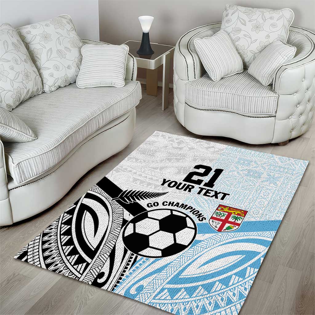 New Zealand-Fiji Football Custom Area Rug Together Go Champions