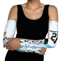 New Zealand-Fiji Football Custom Arm Sleeves Together Go Champions LT9 - Polynesian Pride