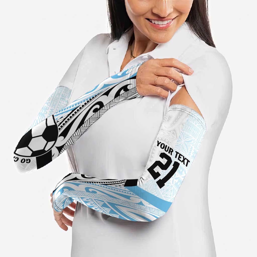 New Zealand-Fiji Football Custom Arm Sleeves Together Go Champions LT9 - Polynesian Pride