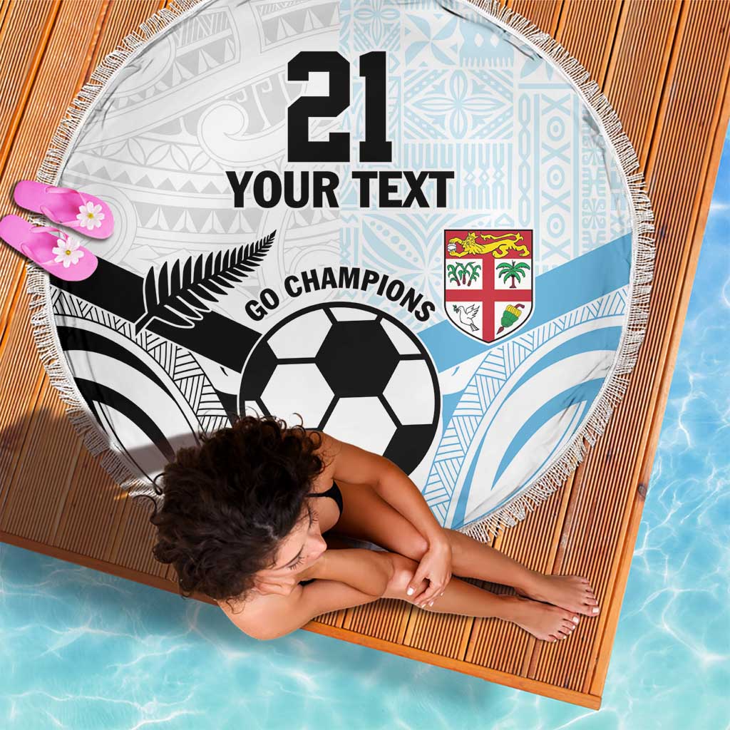 New Zealand-Fiji Football Custom Beach Blanket Together Go Champions LT9 - Polynesian Pride
