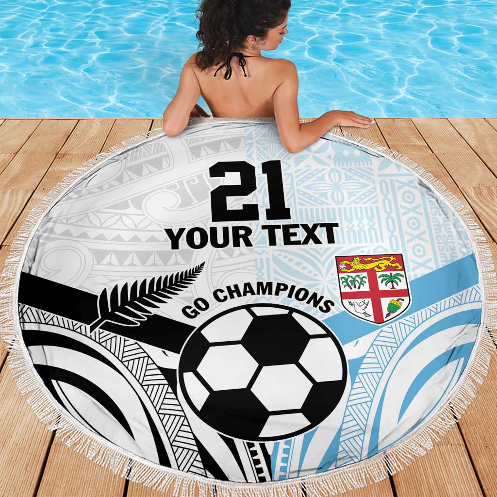 New Zealand-Fiji Football Custom Beach Blanket Together Go Champions LT9 - Polynesian Pride