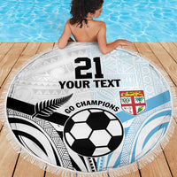 New Zealand-Fiji Football Custom Beach Blanket Together Go Champions LT9 - Polynesian Pride