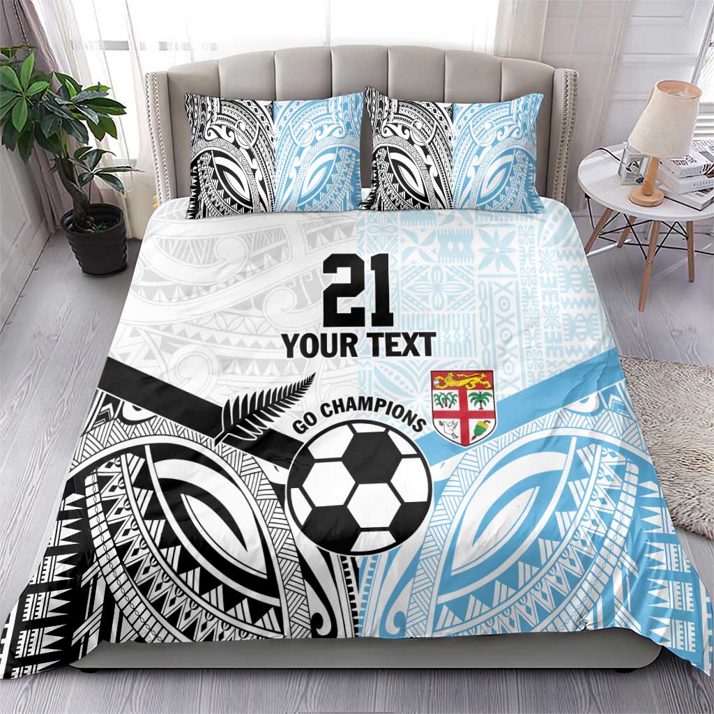 New Zealand-Fiji Football Custom Bedding Set Together Go Champions LT9 - Polynesian Pride