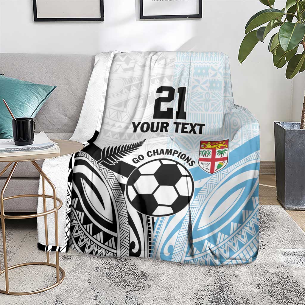 New Zealand-Fiji Football Custom Blanket Together Go Champions LT9 - Polynesian Pride