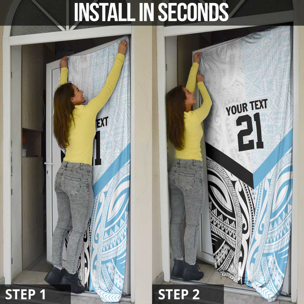 New Zealand-Fiji Football Custom Door Cover Together Go Champions LT9 - Polynesian Pride