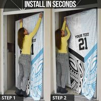New Zealand-Fiji Football Custom Door Cover Together Go Champions LT9 - Polynesian Pride