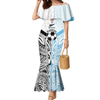 New Zealand-Fiji Football Custom Family Matching Mermaid Dress and Hawaiian Shirt Together Go Champions LT9 Mom's Dress Art - Polynesian Pride