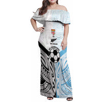 New Zealand-Fiji Football Custom Family Matching Off Shoulder Maxi Dress and Hawaiian Shirt Together Go Champions LT9 Mom's Dress Art - Polynesian Pride