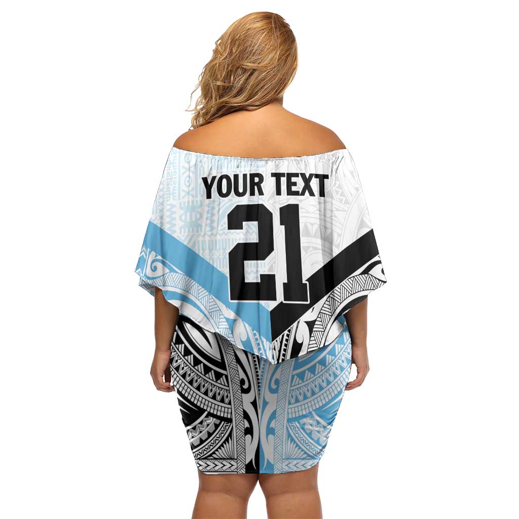 New Zealand-Fiji Football Custom Family Matching Off Shoulder Short Dress and Hawaiian Shirt Together Go Champions LT9 - Polynesian Pride