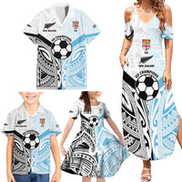 New Zealand-Fiji Football Custom Family Matching Summer Maxi Dress and Hawaiian Shirt Together Go Champions LT9 - Polynesian Pride