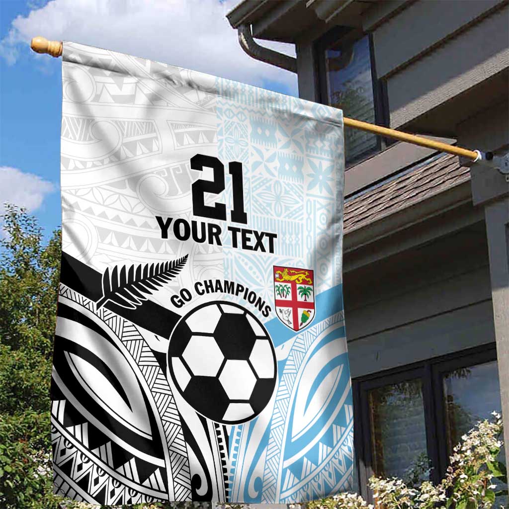 New Zealand-Fiji Football Custom Garden Flag Together Go Champions LT9 - Polynesian Pride