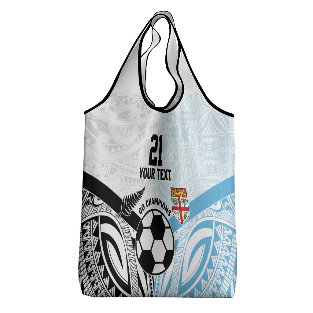 New Zealand-Fiji Football Custom Grocery Bag Together Go Champions LT9 - Polynesian Pride
