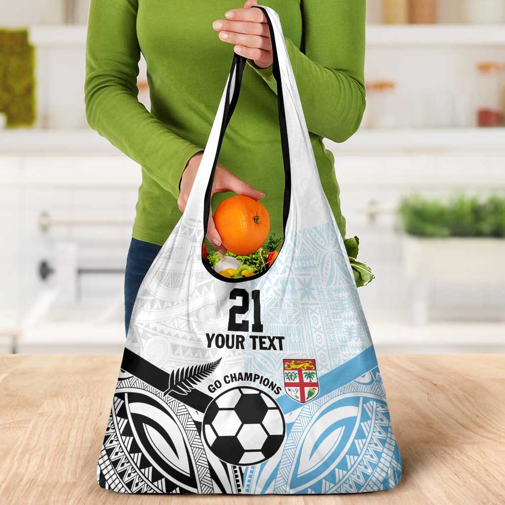 New Zealand-Fiji Football Custom Grocery Bag Together Go Champions LT9 - Polynesian Pride