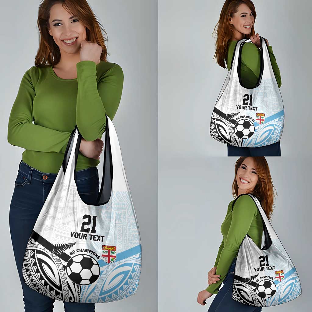 New Zealand-Fiji Football Custom Grocery Bag Together Go Champions LT9 - Polynesian Pride