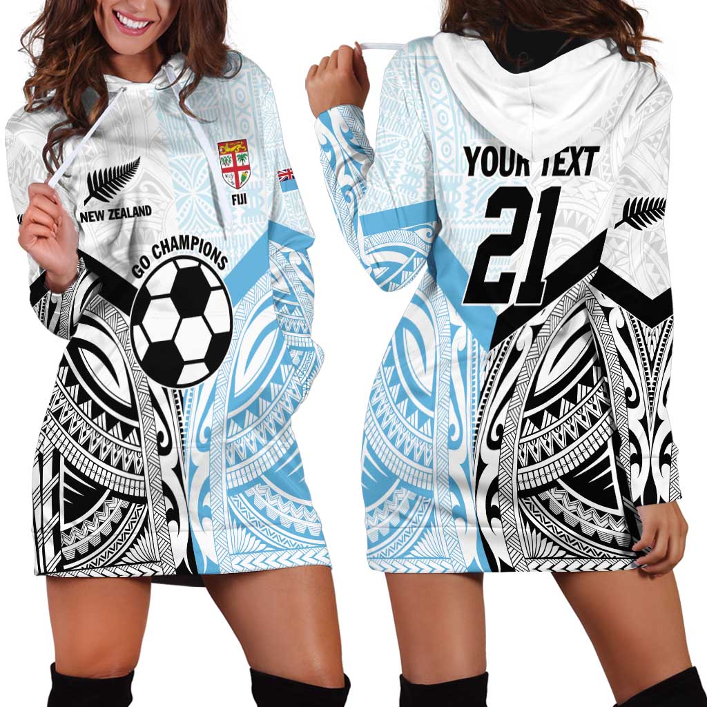 New Zealand-Fiji Football Custom Hoodie Dress Together Go Champions LT9 - Polynesian Pride