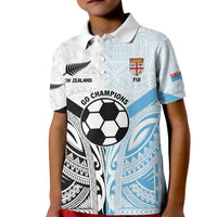 New Zealand-Fiji Football Custom Kid Polo Shirt Together Go Champions LT9 Kid Art - Polynesian Pride