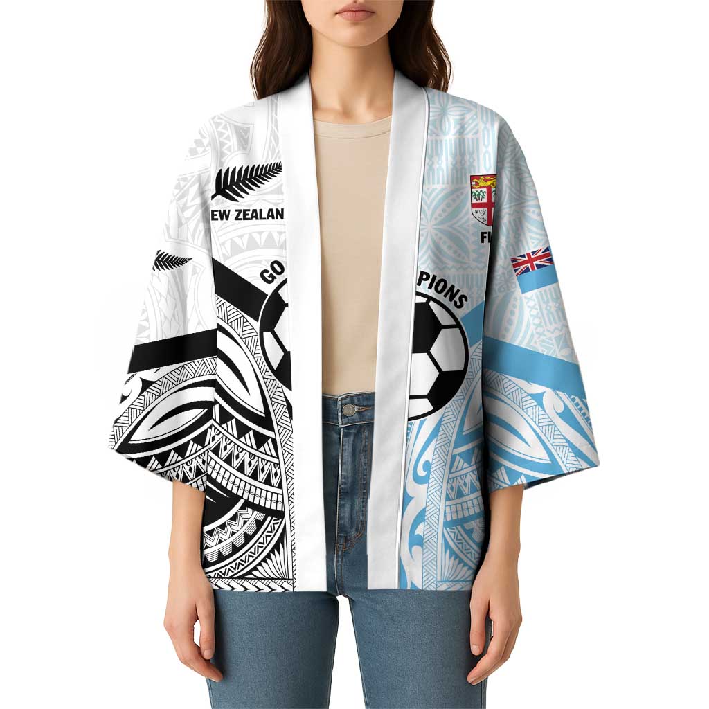 New Zealand-Fiji Football Custom Kimono Together Go Champions LT9 - Polynesian Pride