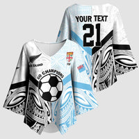 New Zealand-Fiji Football Custom Kimono Sleeve Blouse Together Go Champions LT9 - Polynesian Pride