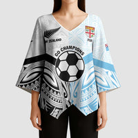 New Zealand-Fiji Football Custom Kimono Sleeve Blouse Together Go Champions LT9 - Polynesian Pride