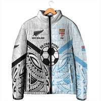New Zealand-Fiji Football Custom Padded Jacket Together Go Champions - Polynesian Pride