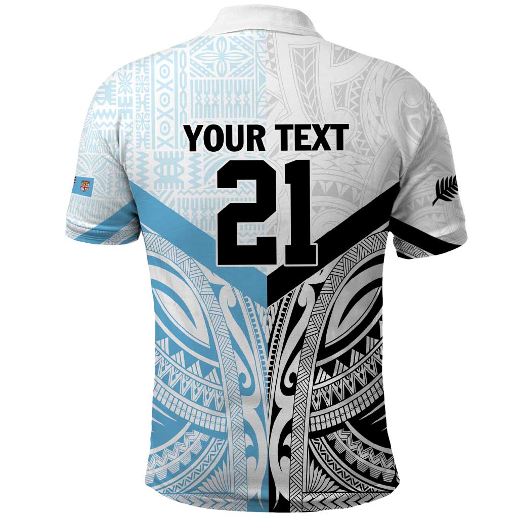 New Zealand-Fiji Football Custom Polo Shirt Together Go Champions LT9 - Polynesian Pride
